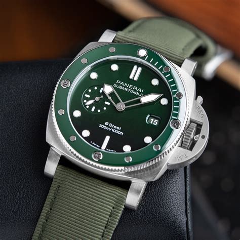 panerai esteel green|panerai quarantaquattro esteel review.